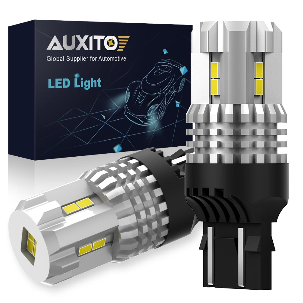 AUXITO 2PCS 1156 7443 LED Bulb CANBUS T20 T25 3156 3157 W21/5W 7440 W21W WY21W LED Reversing Light DRL Error Free 12V 600K White