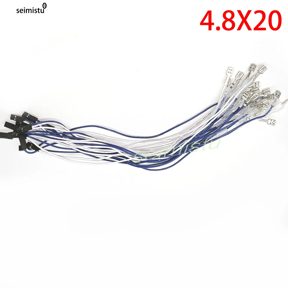 2-poliges H2.54-Kabel, DuPont-Kabel, Anschlusskabel, 4,8 mm/2,8 mm, für Zero Delay Arcade USB Board, Happ Joystick, SANWA-Drucktaste, 20 Stück – Detail 6