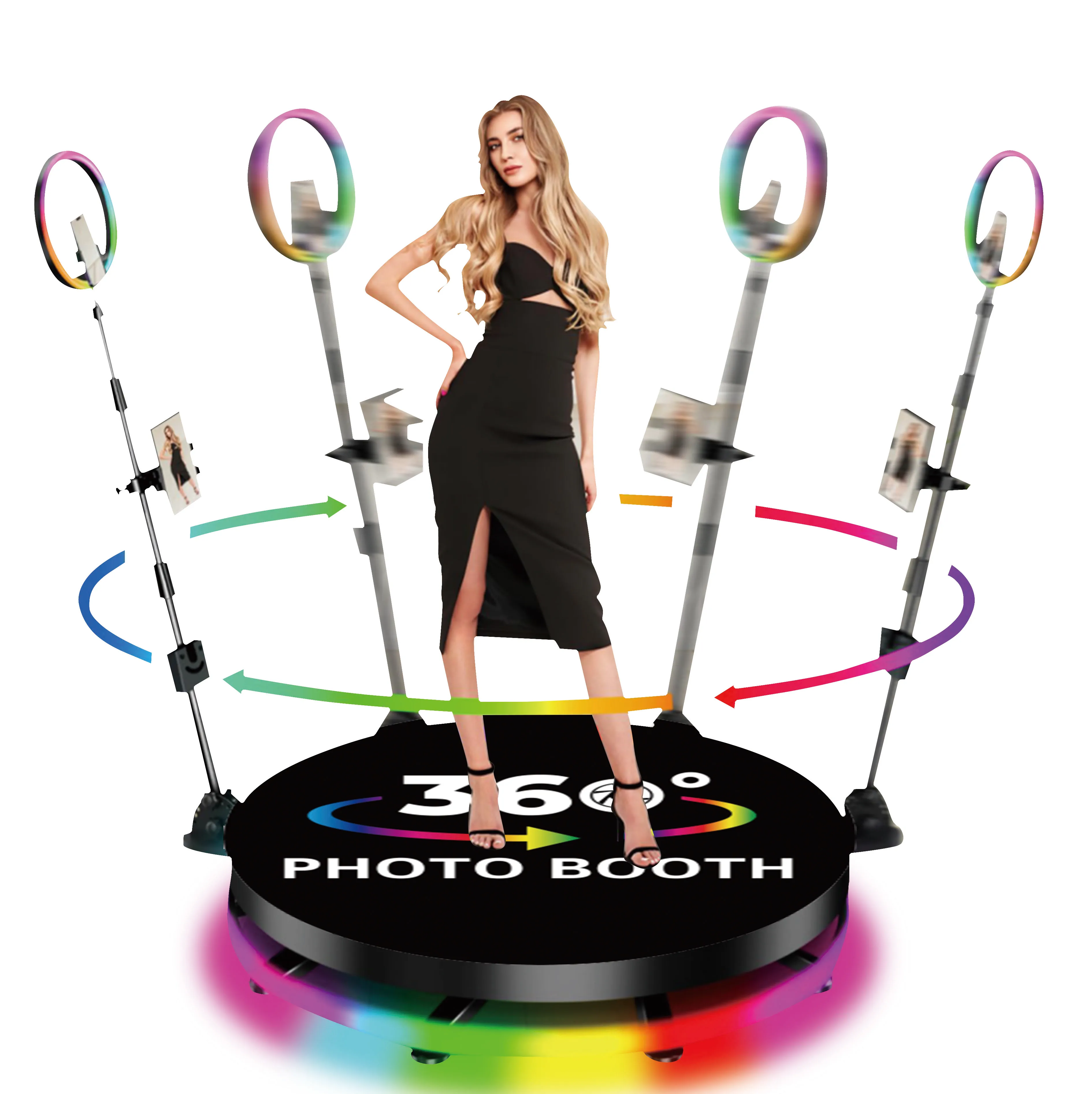 Factory Shipped New Portable Selfie Photo Booth 360 Camera 360 Photo Booth For Rental Wedding Party