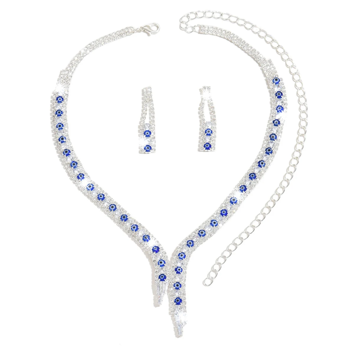 مجموعة أقراط على شكل قلادة طويلة من المجوهرات الأوروبية الشهيرة مع مزاج متعدد الاستخدامات ومجوهرات زفاف عصرية #6