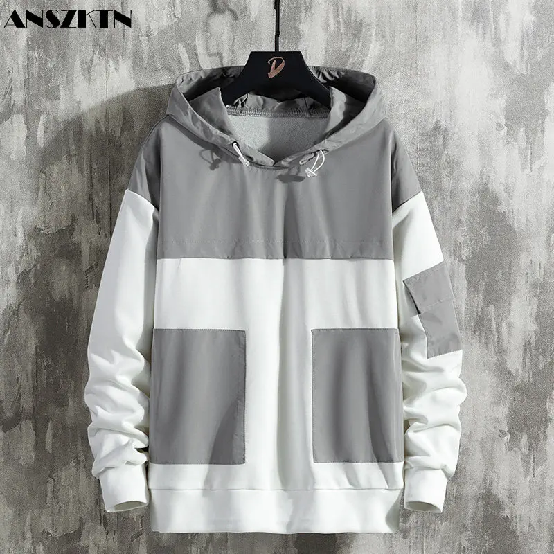 ANSZKTN Spring men's trend jacket pullover jacket casual sports hoodie