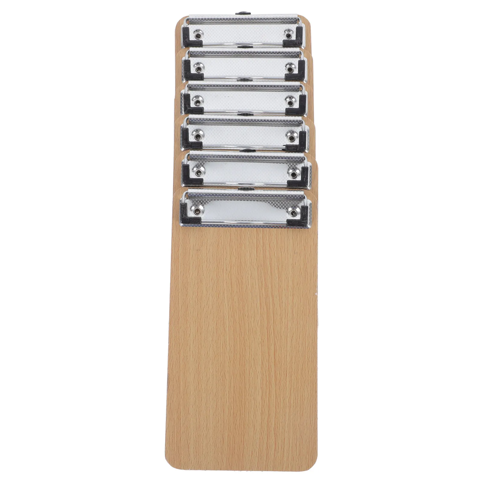 6Pcs Wooden Clipboard Sleek Lightweight Horizontal Clipboard for Office Classroom Restaurant Menu Boards Writing Pads Drafting