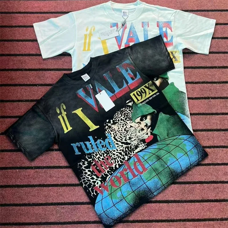 تيشيرتات VALLEY Bee Print للرجال والنساء 1:1 أفضل جودة من القطن الخالص باللون الأبيض