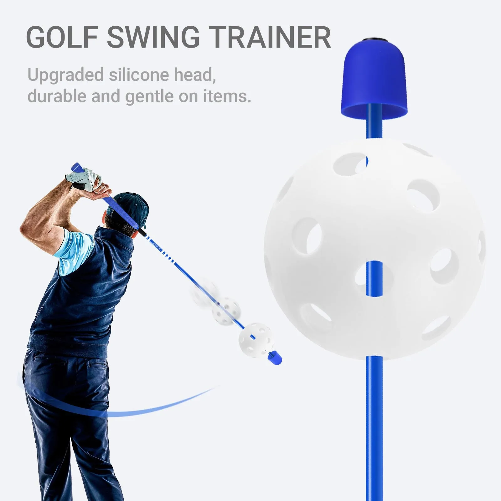 Golf Loud Swing Stick Trainer Increase Swing Speed Delay Off Stick Training Simulator HGB024