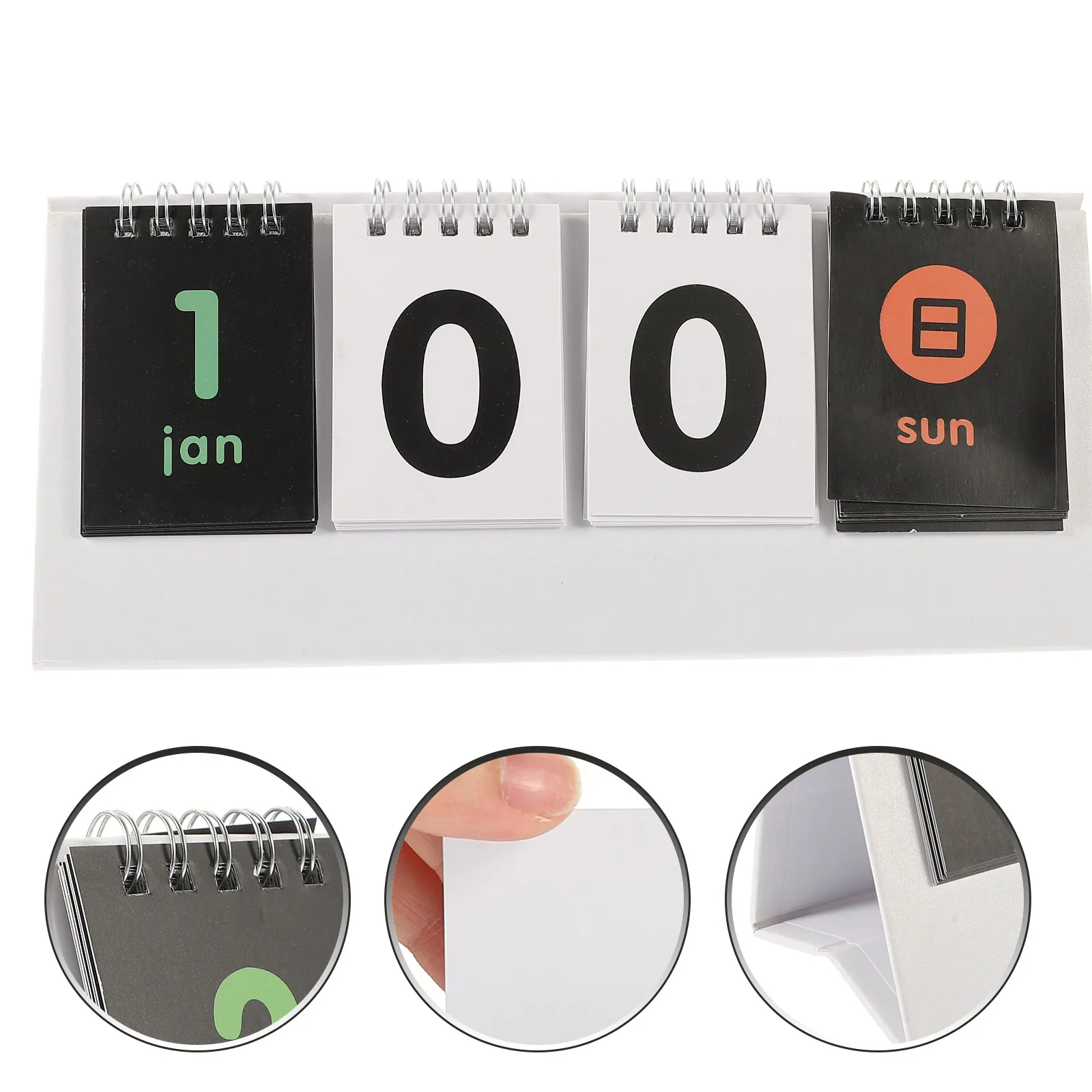 

Белый двусторонний вечный настольный календарь в современном минималистичном стиле, календарь обратного отсчета, многоразовый, на весь год, для дома