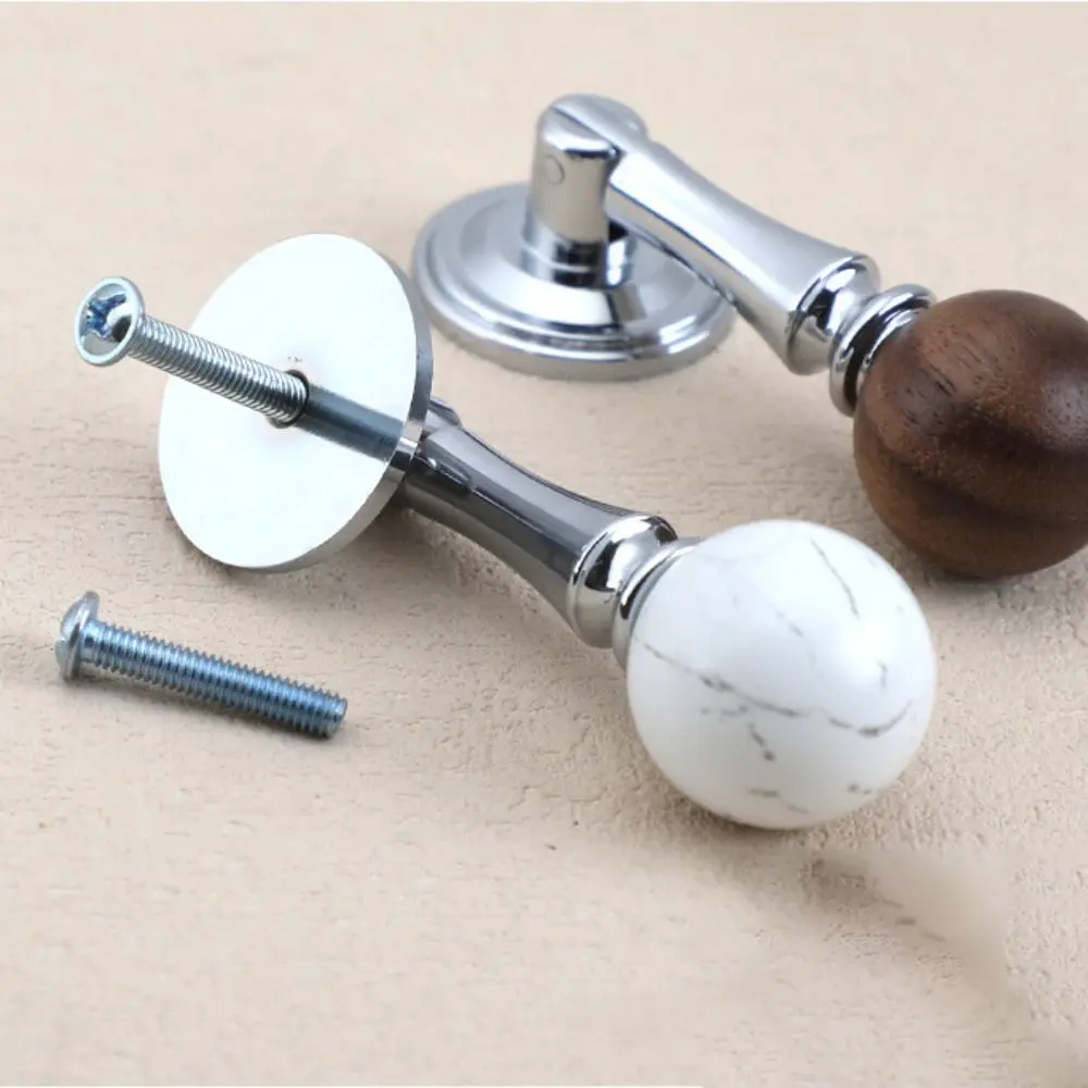 

Pendant Design Wooden Ball Pendant Cabinet Pulls Durable French Chic French Luxury Silver Handles Decorative Luxury Finish