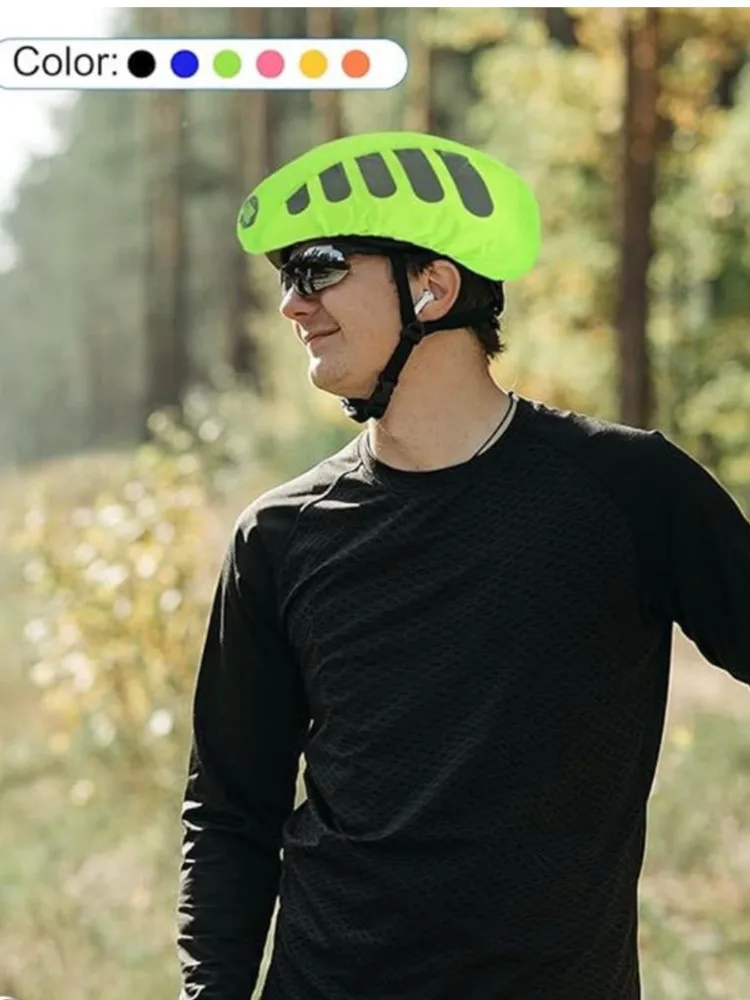 AliExpress Bigsweety Bicycle Helmet Waterproof Cover With Reflective Strip Cycling Cap MTB Road Bike Helmet Rain Cover Windproof Protection Cover