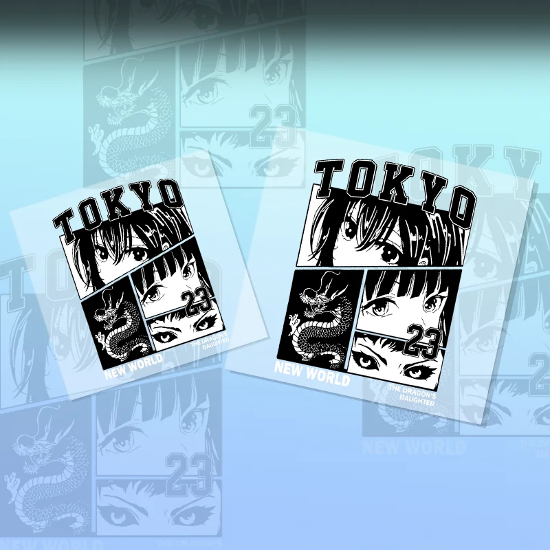 

Japanese-style 2D eye decorative stickers for cars and motorcycles, and personalized decorative stickers for laptops