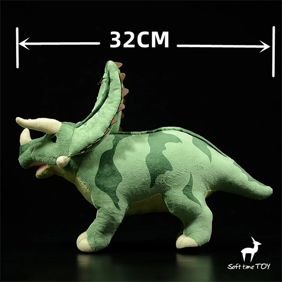 Pentaceratops High Fidelity Anime Cute Plushie Jurassic Five Horns Dinosaur Plush Toys Lifelike Animals Simulation Stuffed Doll