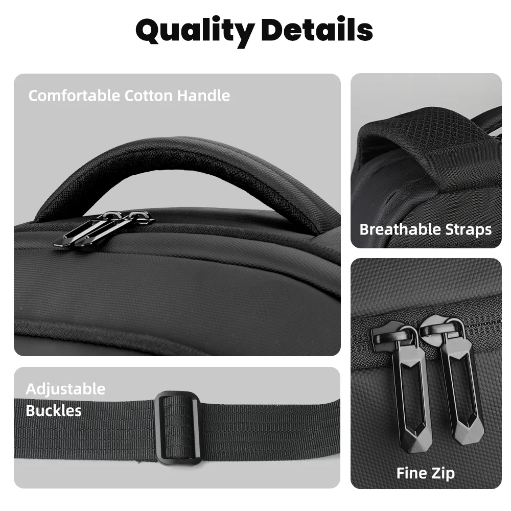 Heroic Knight Business Men’s Backpack Large Capacity 17 Inch Laptop Backpack USB Waterproof Travel Backpack School Bags for Man