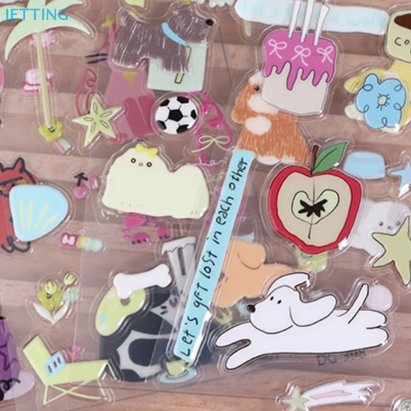 1Pcs Cute Computer Stickers Funny Three-dimensional Jelly Decorative Planner Stickers Mobile Phone Stickers​