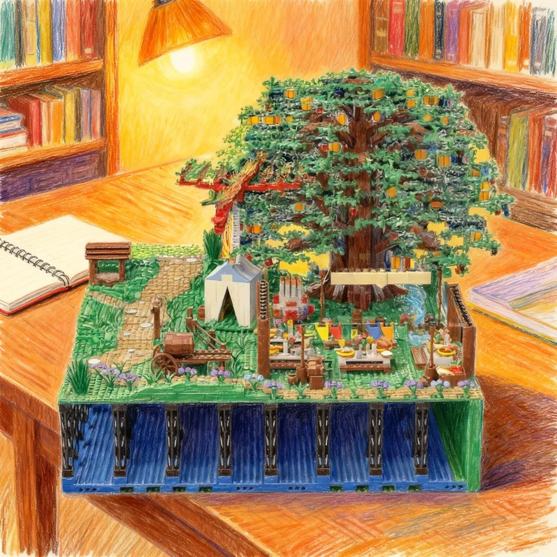 

4245 деталей MOC: Секция 8-9 Хоббитон, модель Хоббита из Властелин Колец, строительные блоки, архитектурный конструктор, игрушка для самостоятельной сборки, креативный рождественский подарок