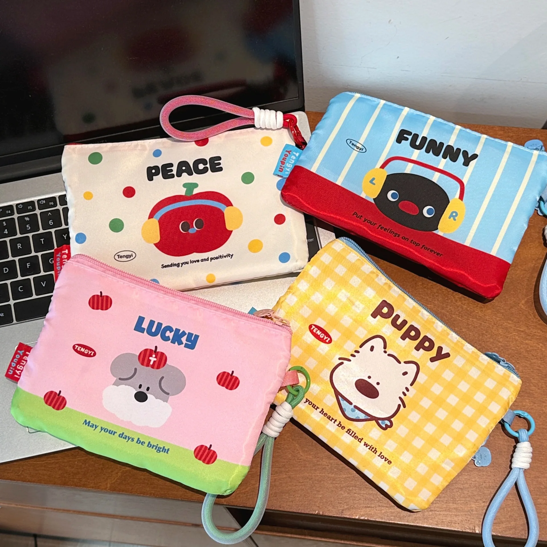 Cute Cartoon Three-Layer Passport Bag, Multifunctional Document Storage, Travel Card Bag, Portable Small Bag view 2