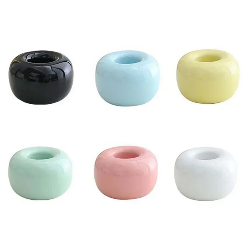 Soporte creativo para cepillos de dientes, estante multifuncional de cerámica con forma de Donut, marco Base, estante de almacenamiento, ducha de baño de moda