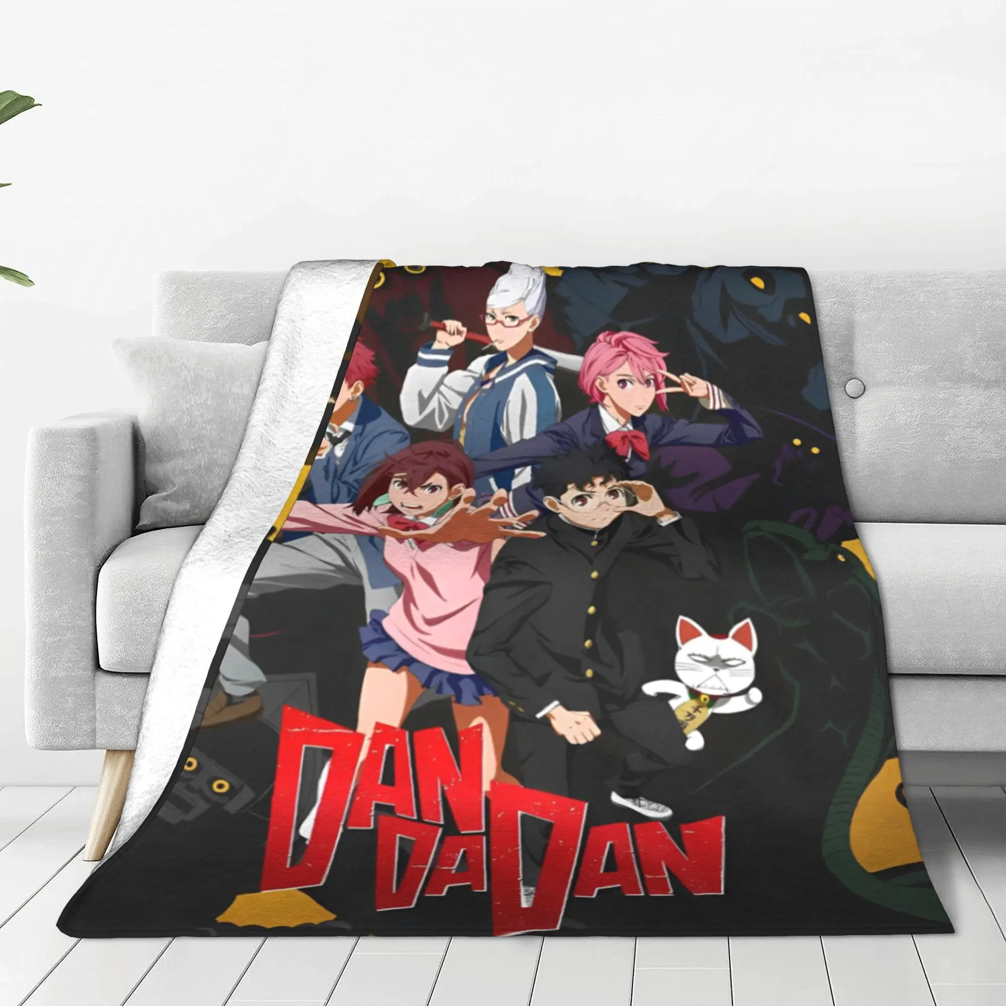 Dandadan Anime Ayase Momo Okarun Flannel Blankets Manga Japan Awesome Throw Blanket Home 125*100cm Plush Thin Quilt Lightweight