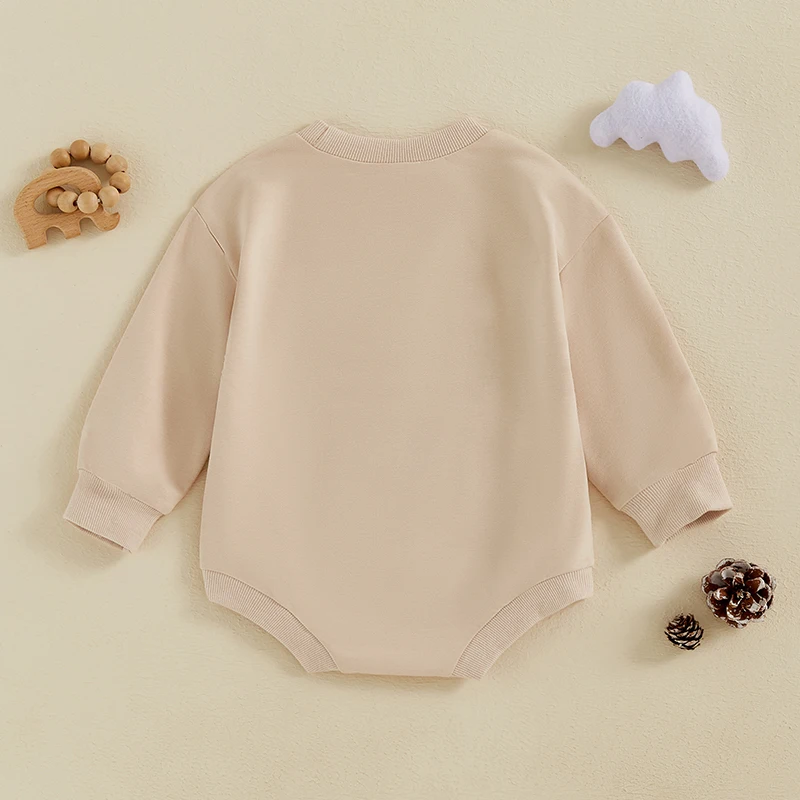 Ensemble de tenue d'anniversaire pour bébé garçon, barboteuse brodée personnalisée, chapeau, sweat-shirt à manches longues, combinaison pour l'automne