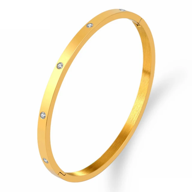 Nibastar Holle Ster Armbanden & Bangles Voor Vrouwen Mode Rvs Zoete Romantische Armband Rose Gouden Kleur Sieraden Cadeau