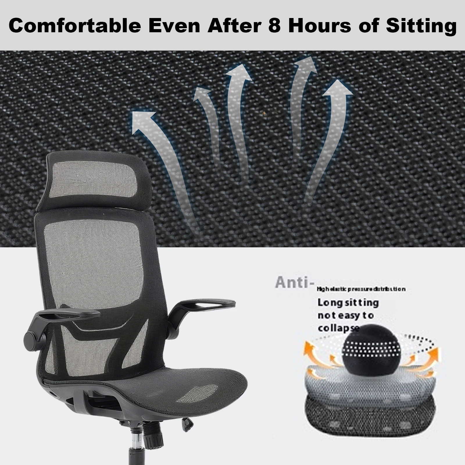 Adjustable Computer Chair Desk Swivel Chairs Recliner Chair Home Furniture Ergonomic High Back Mesh Chair For Office Living Room