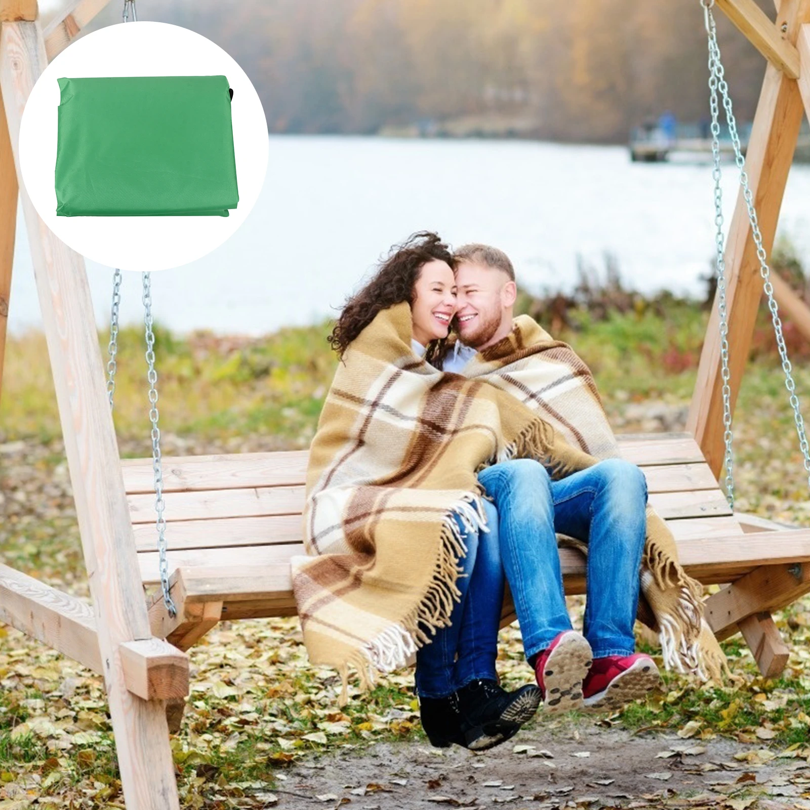 

1Pcs Swing Seat Cover Outdoor Hammock Cover Heavy Duty 190T Silver Coated Fabric Waterproof Sun Rain Snow Protection for Garden