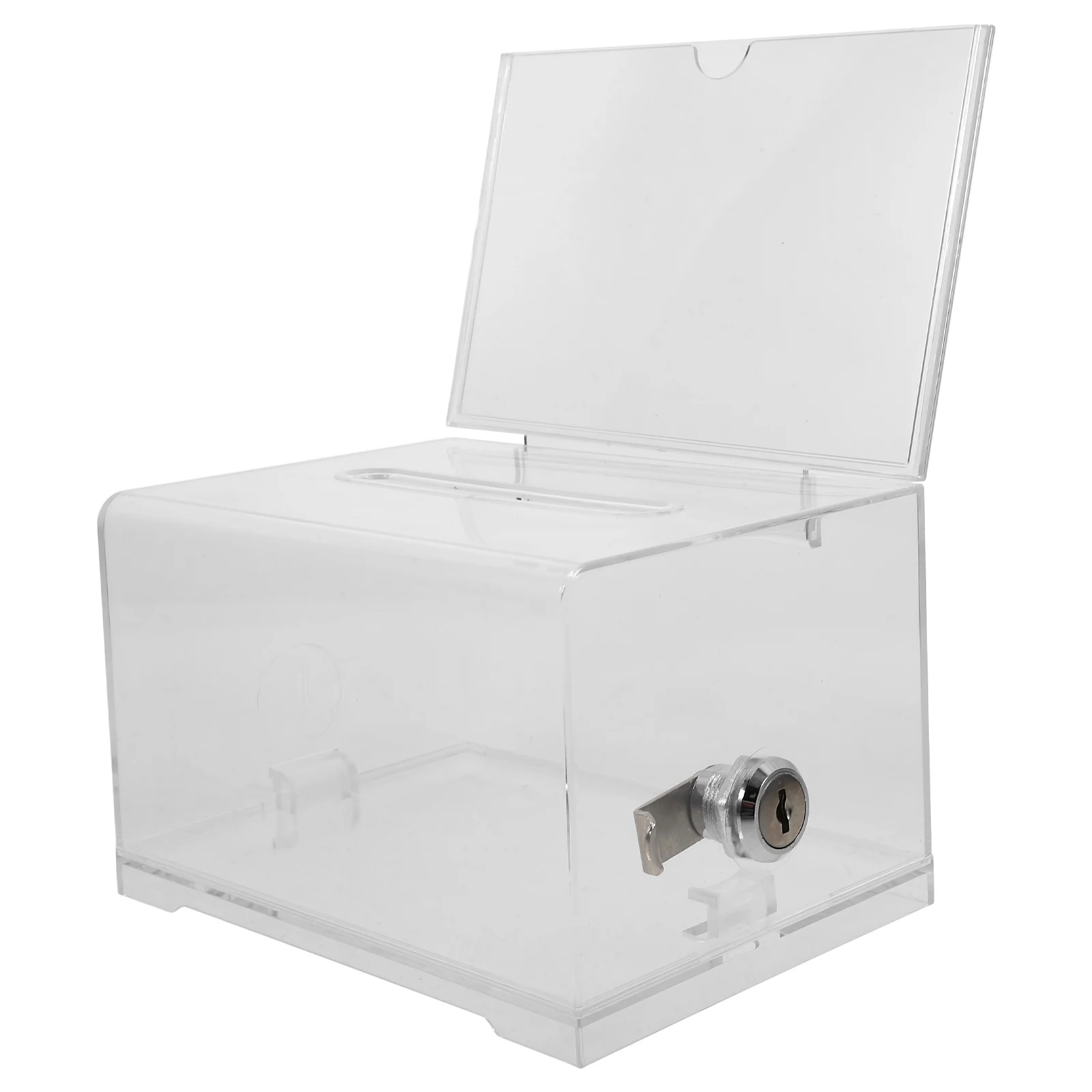 

1 Set Clear Acrylic Donation Lockable Voting Storage Complain Letter Collection Container For Office Factory Fundraising Ballot