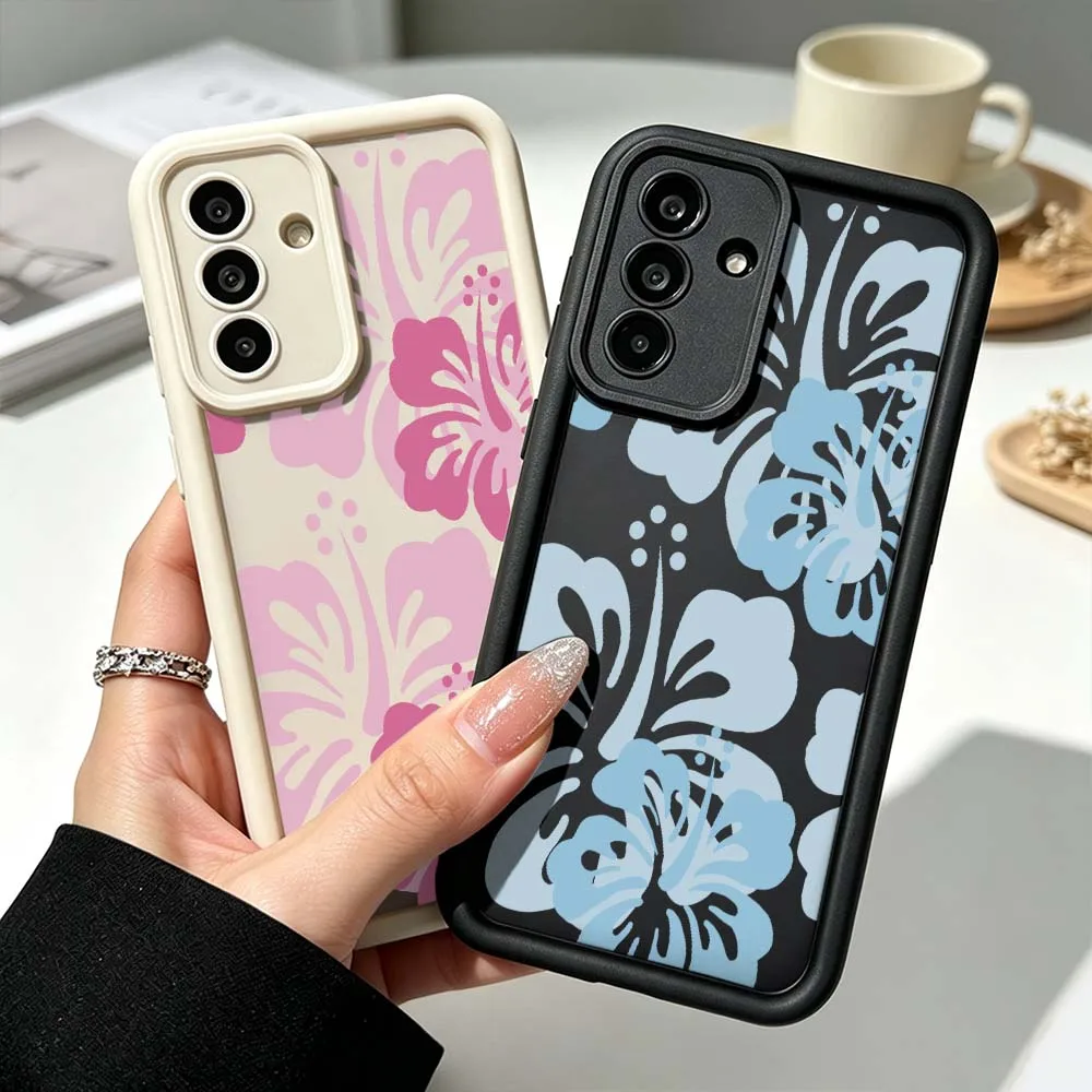 Simple Hibiscus Pattern For Samsung Galaxy A73 A57 A56 A55 A54 A53 A52s A37 A36 A35 A33 A17 A16 A07 A06 A05 Phone Case