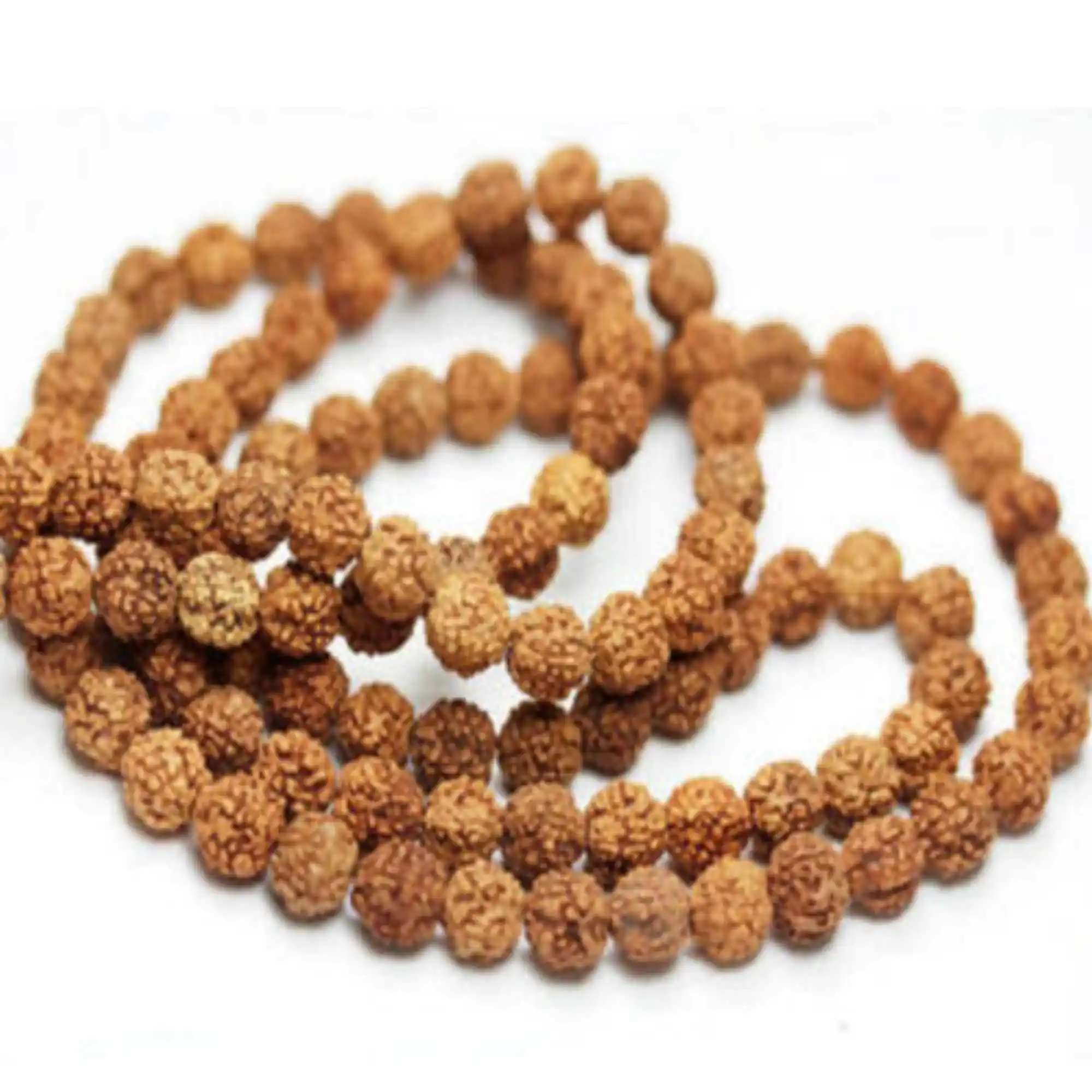 

8mm Natural 108 knot Rudraksha gemstone beads tassels necklace Artisan Charm Children Bohemian Men Women Chain Unisex