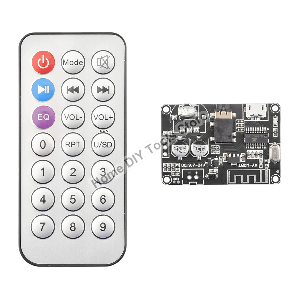 

DC3.7-24V Bluetooth Audio Decoding Board Sound Receiver Module Bluetooth 5.0 Stereo Decoder With Remote Control