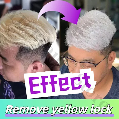 Imagen 2 del producto Champú profesional para eliminar el cabello amarillo, champú antiamarillo de Color cerradura, brillo suave, cuidado del cabello esponjoso, color plateado, blanco y gris