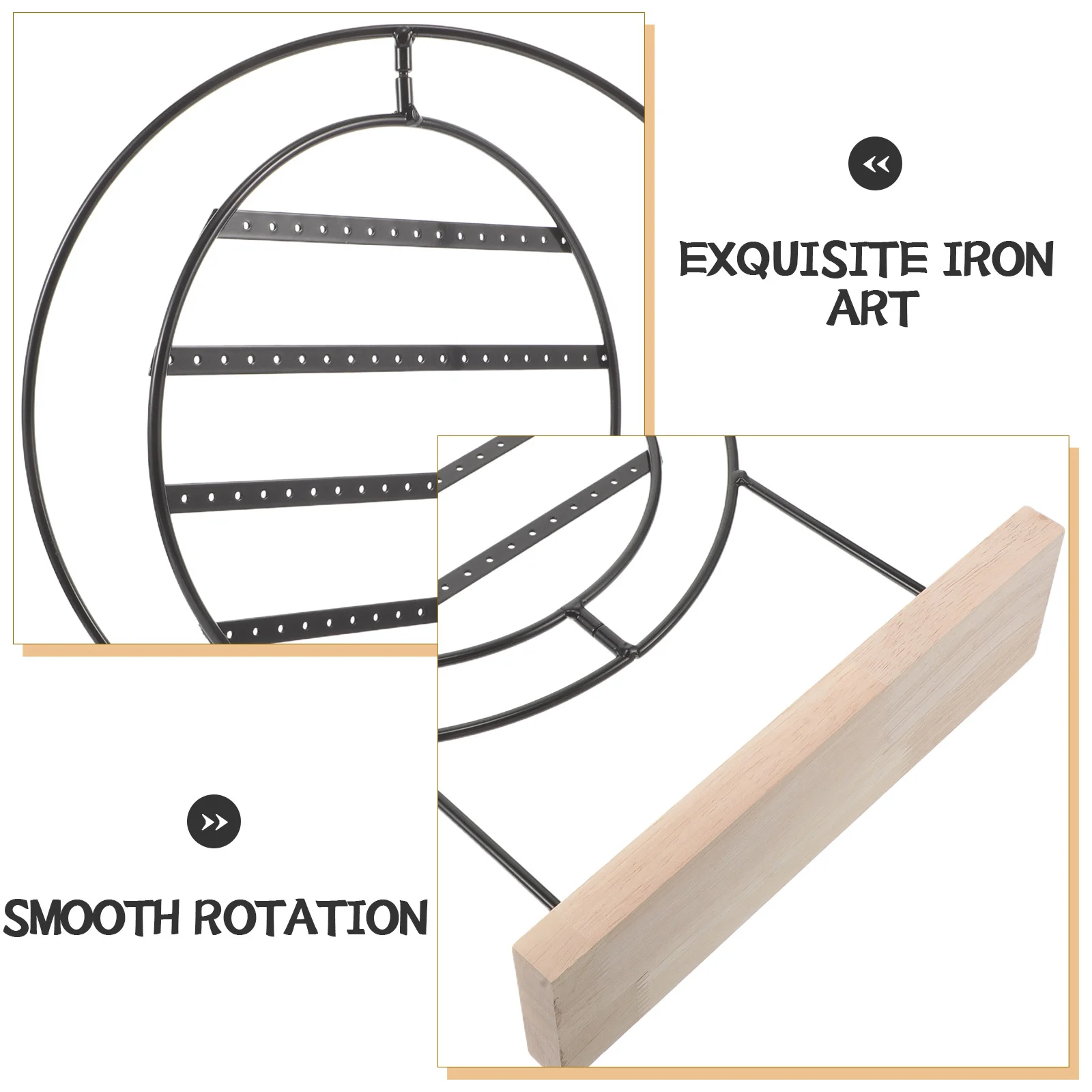 Metal Rotating Earring Holder Multi Layer Jewelry Display Stand Organizer for Boutiques Shops Retail Earring Display Stand