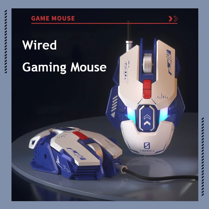 

Mechanical Gaming Mouse Optical 6400 DPI RGB Backlight Mice Ergonomic Wired Gamer Mouse For Computer Laptop PC Game Accessories