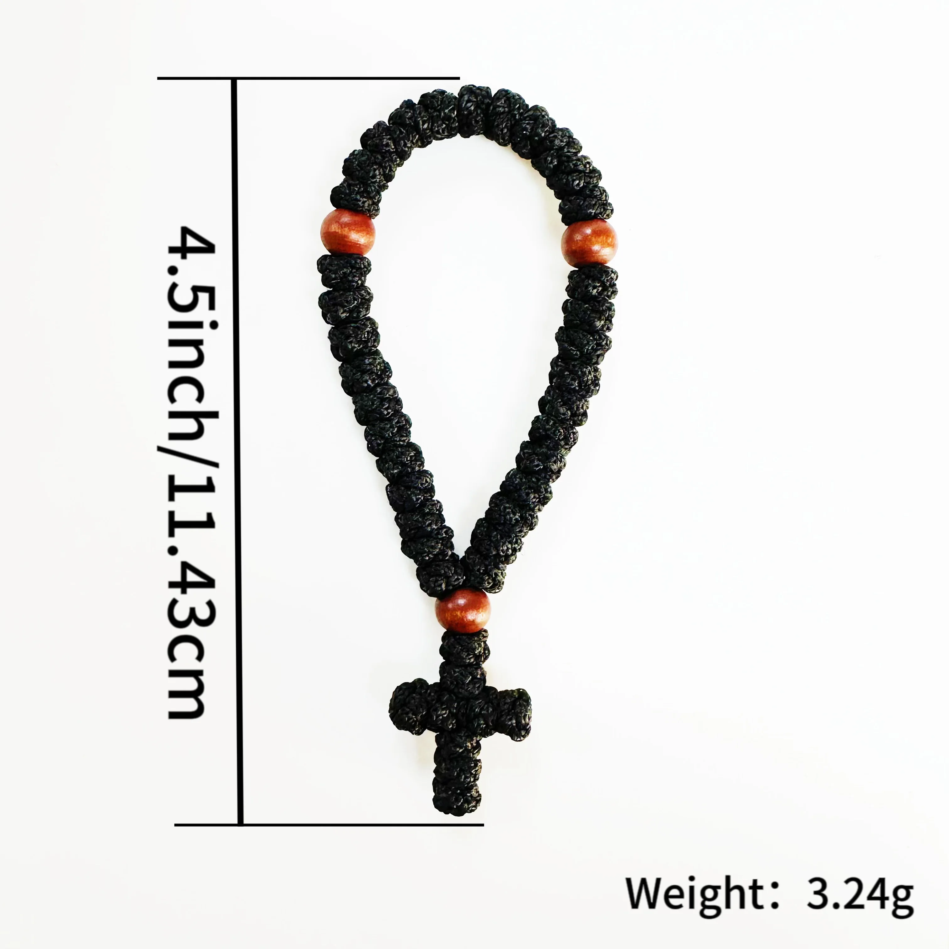 1Pc Handmade Christian 33 knot Orthodox Greek Omboskoini Prayer Rope Protection Blessing Cross Charm Tassel Car Hanging Charm