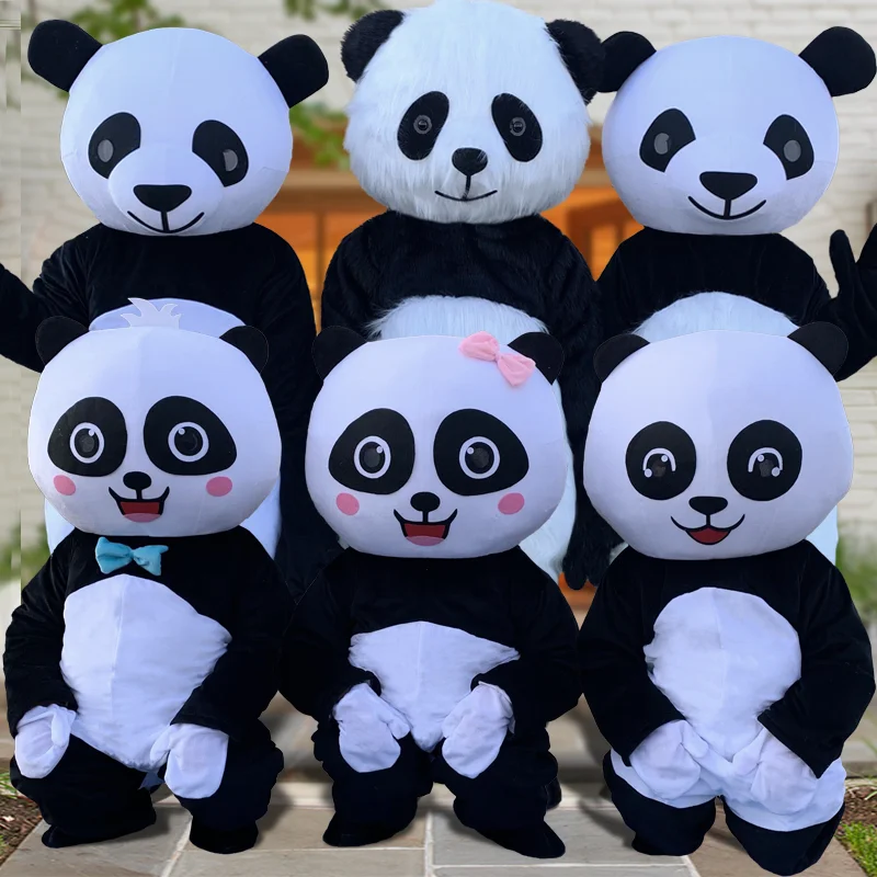 Cute Panda Mascot Plush Costume Cartoon Cosplay Inflatable Costume