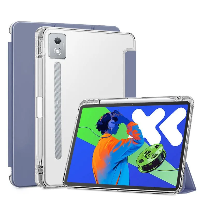 For Lenovo Xiaoxin Pad Pro 12.7 2025 Case Magnetic Trifold Stand PU with Pen Holder Fund TB375FC/TB373FU 12.7