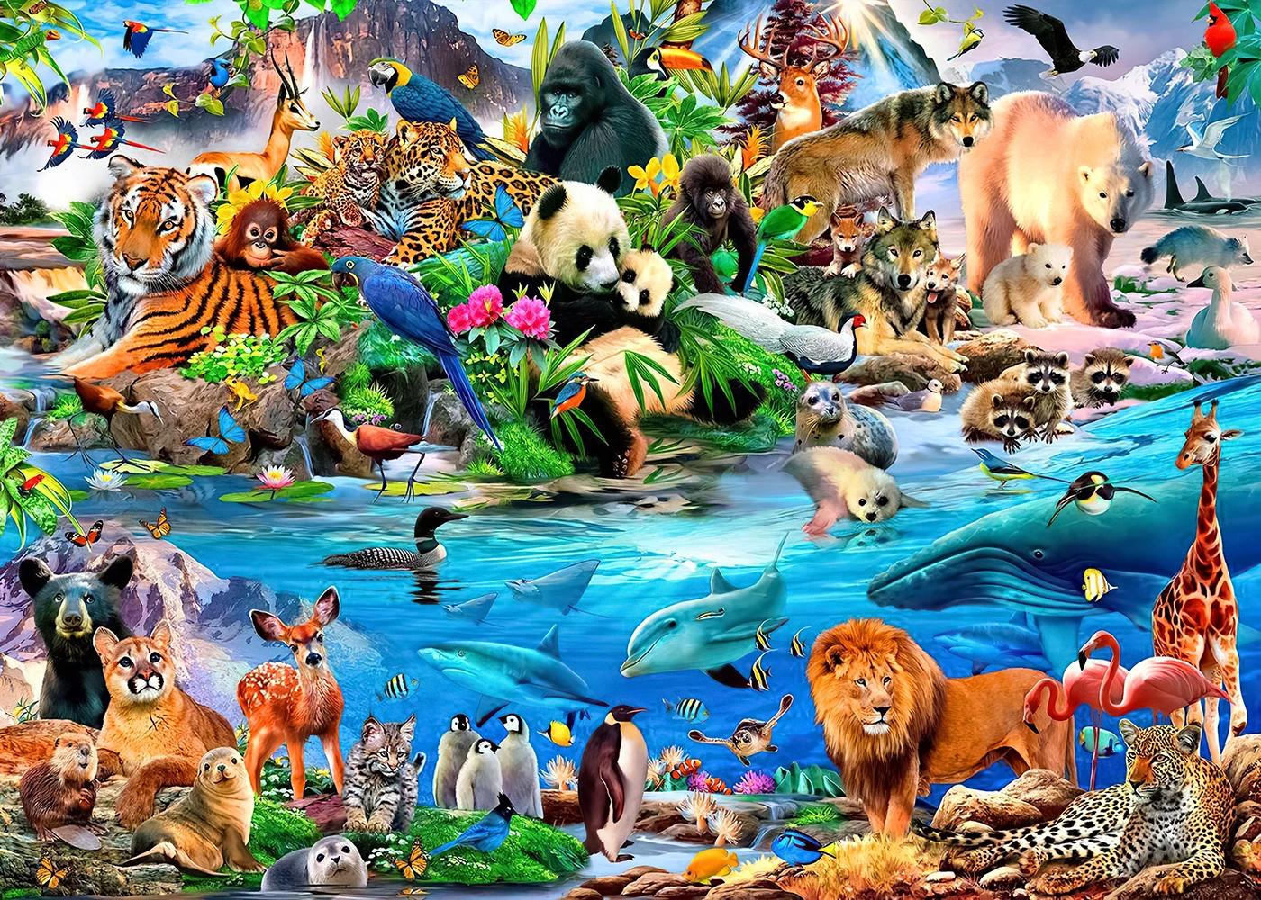 

Jungle Animals Backdrop Safari Tiger Lion Giraffe Scenic Boys Birthday Party Photography Background Banner Photo Booth Studio