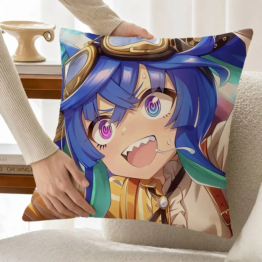 Cute Umamusume-P-D T-Twin Turbo Customizable Square Cushion Cover Double Sided Print Pillow Case 2