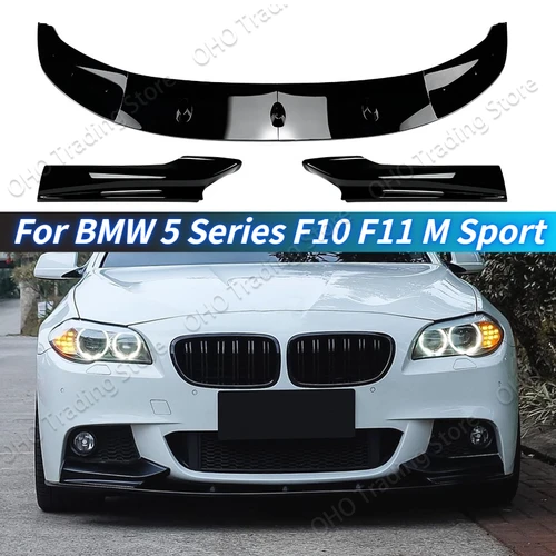 Para BMW 5 Series F10 F11 M Sport 535i 528i M550d 2010-2016 Kit de cuerpo difusor divisor de labio de parachoques delantero de coche ajuste de alerón