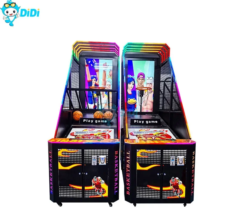 High Quality Indoor Electronic Arcade Basketball Games Machines Coin Operated Competition Interactive Game Basketball Machine