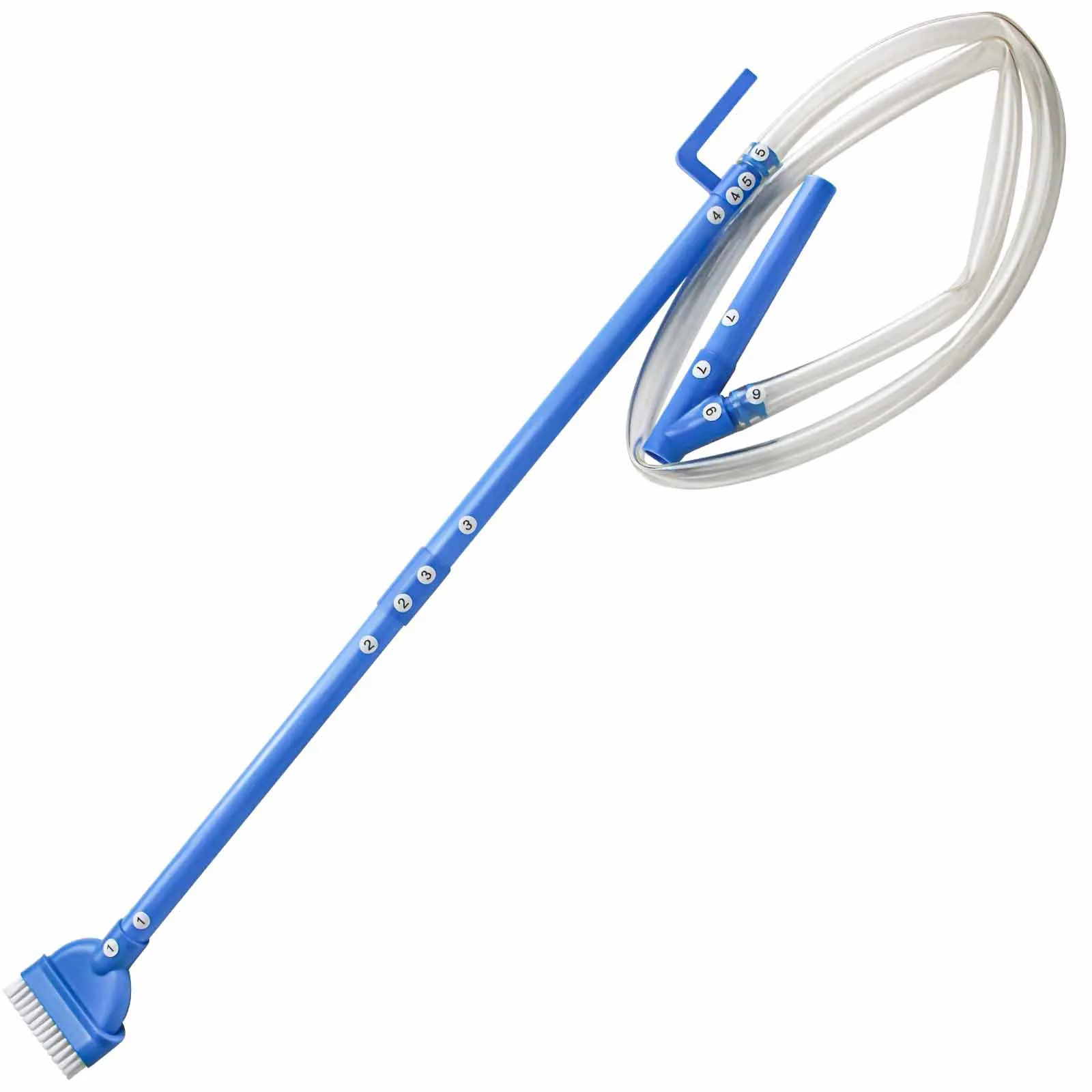 Portable Debris Remover Manual Spa Vacuum For Quick Spa Cleaning Flexible Clear Hose Flat Scrubbing Brush Head