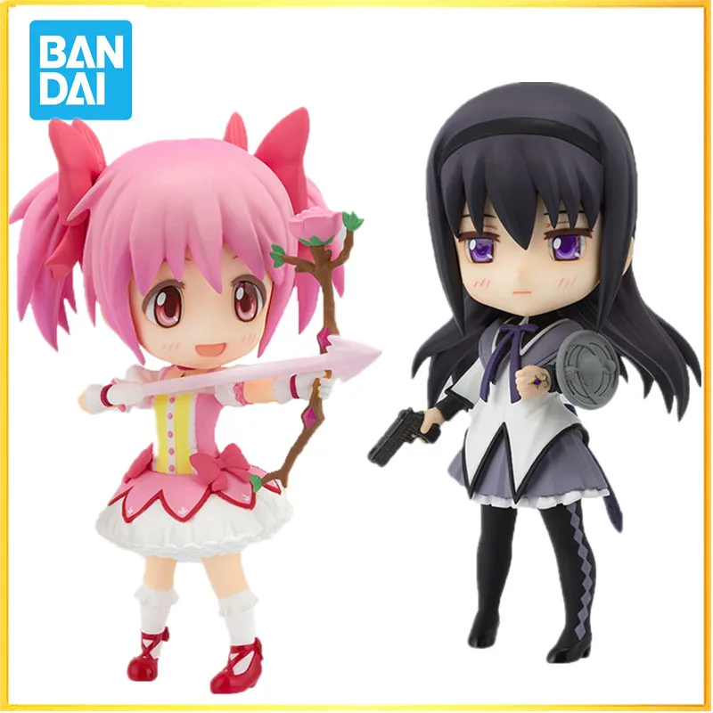 

In stock Bandai Figuarts Asli Mini Anime Magica Kuartet Tokoh Aksi Kaname Madoka Akemi Homura Model Mainan Koleksi untuk