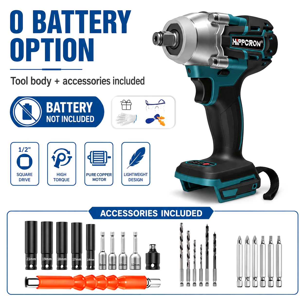 cle-a-cliquet-electrique-sans-fil-hippcron-3000-tr-min-300-nm-entrainement-1-2-moteur-sans-balais-pour-reparation-automobile-compatible-makita-21v-sans-batterie