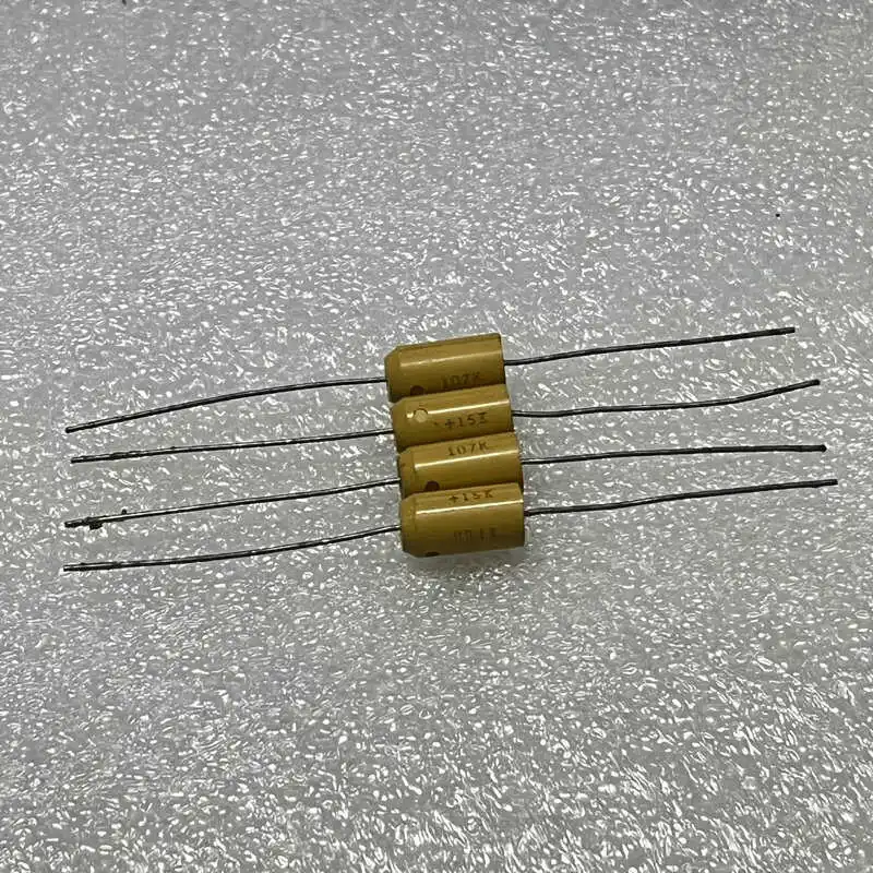 

5PCS/LOT 100UF 107K T322E107k015AS TANT 100UF 10% 15V AXIAL