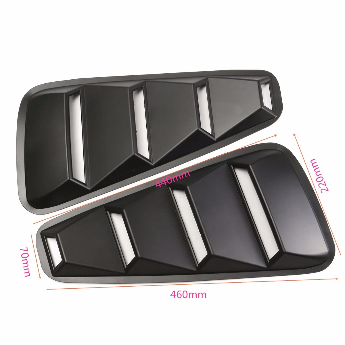 1 Pair Car Auto 1/4 Quarter Side Window Louvers Scoop Cover Vent For Ford Mustang 2005-2014