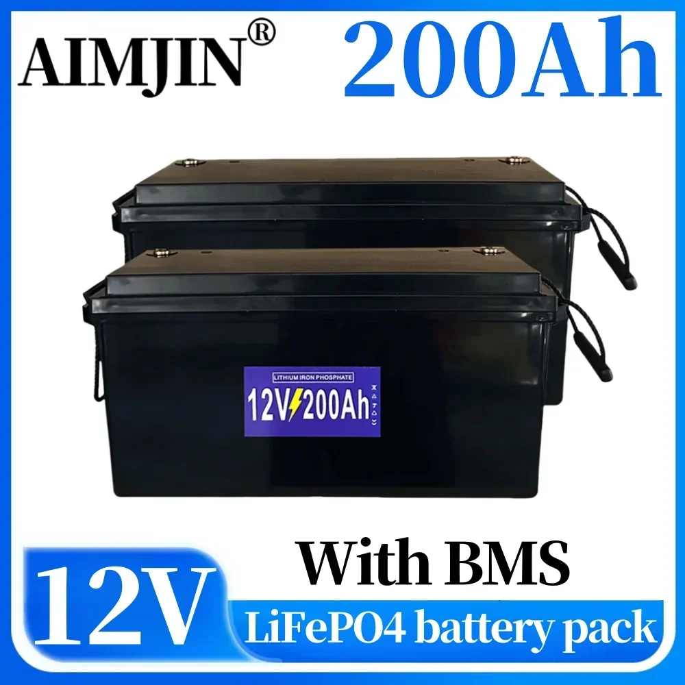 

200Ah 12V Lifepo4 battery 12.8V Lithium iron phospha For RV Campers Golf Cart Off-Road Off-grid Solar Wind batteries