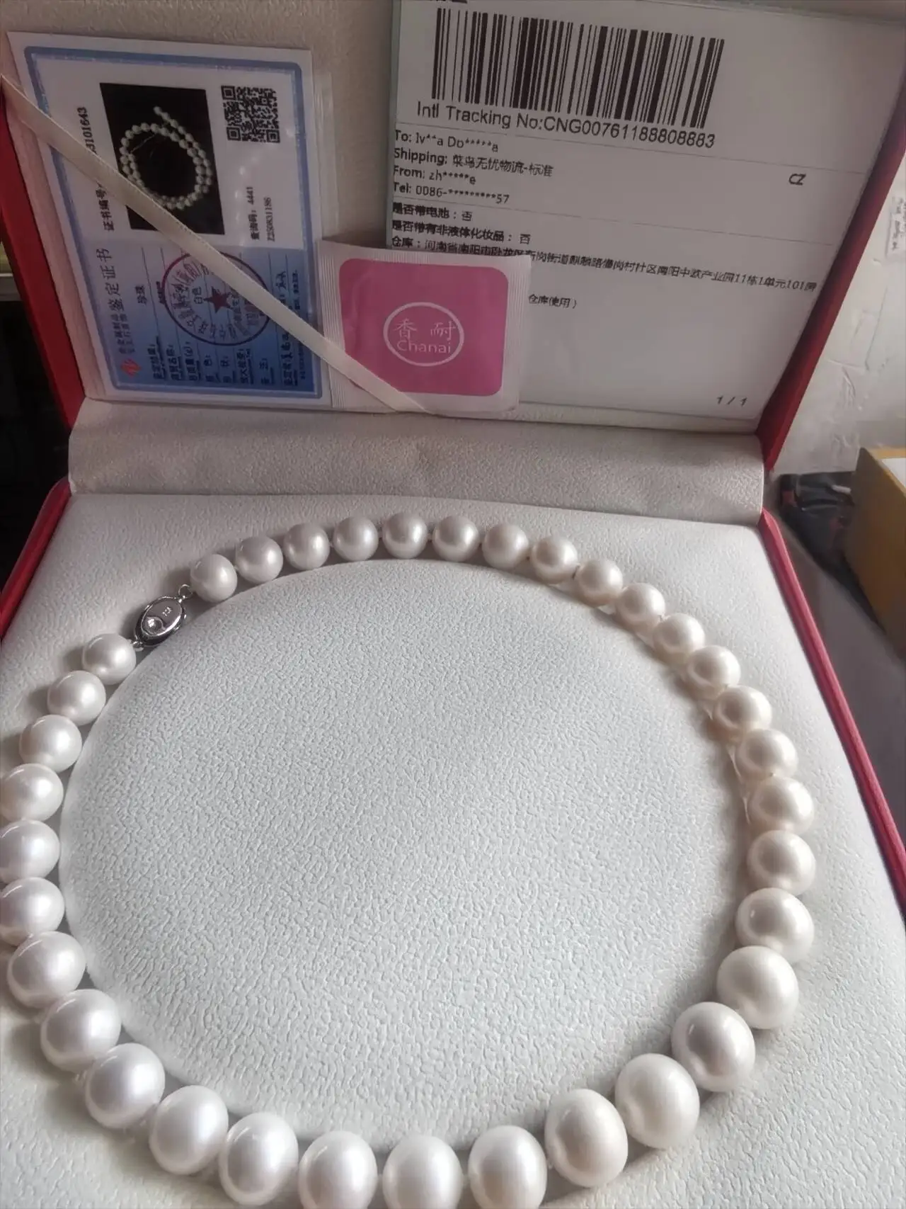JAPAN AKOYA HUGE Send the certificate and the same box AAAA++10-13MM NATURAL WHITE PEARL NECKLACE 925S 40cm -130cm