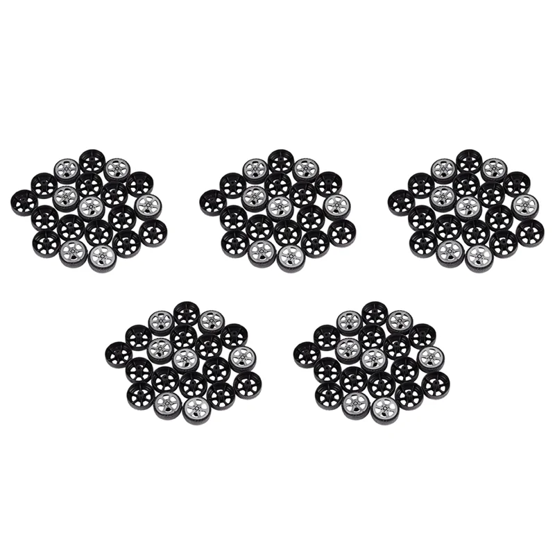 AC52-Plastic Roll 2Mm Dia Shaft Car Truck Model Toys Wheel 20Mmx6mm 100Pcs