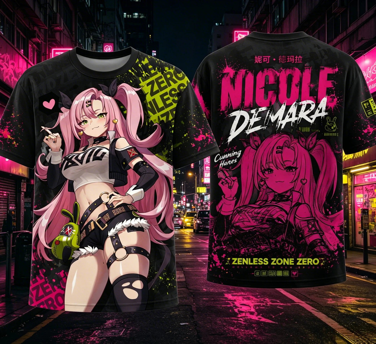 Zenless Zone Zero Nicole Demara T Shirt Men Women Unisex Y2K Oversized Quick Dry Breathable Polyester Streetwear