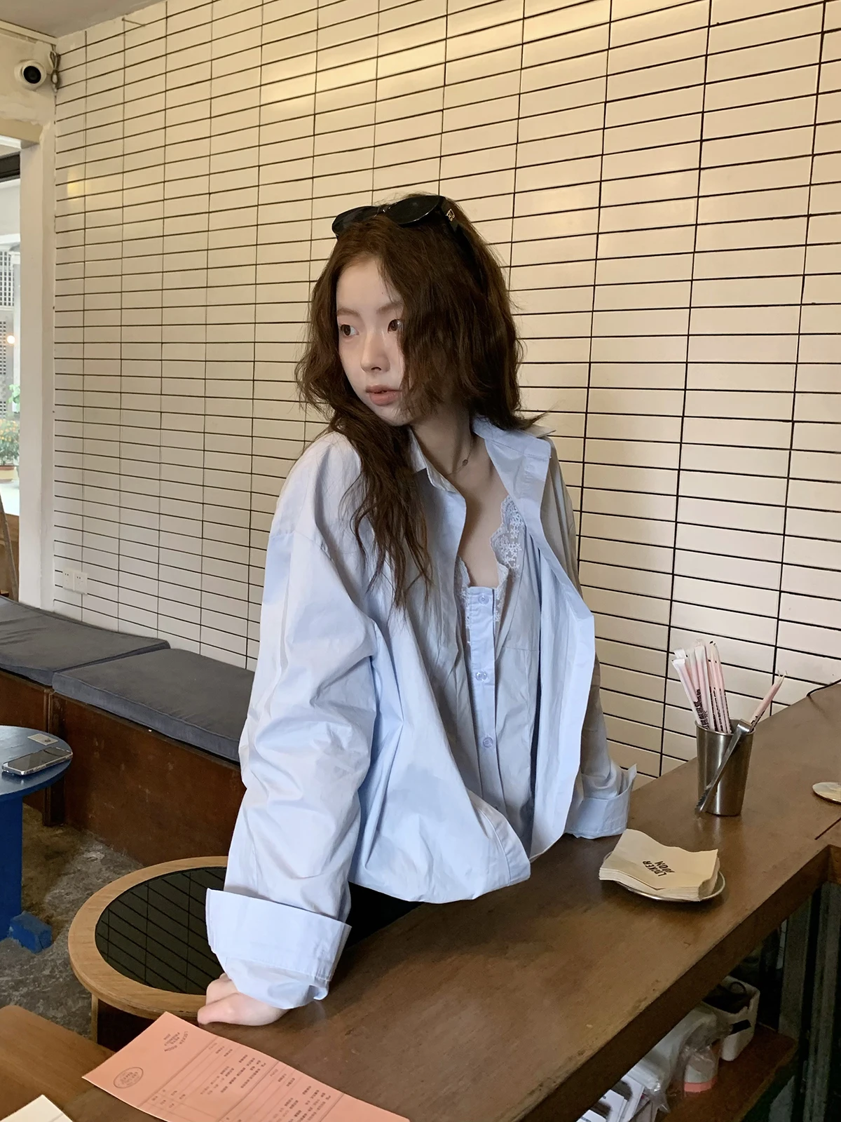 

Шикарная женская свободная блузка с длинным рукавом, премиум-дизайн, омолаживающий эффект, модная, из полиэфирного волокна, китайский бренд, лето 2025