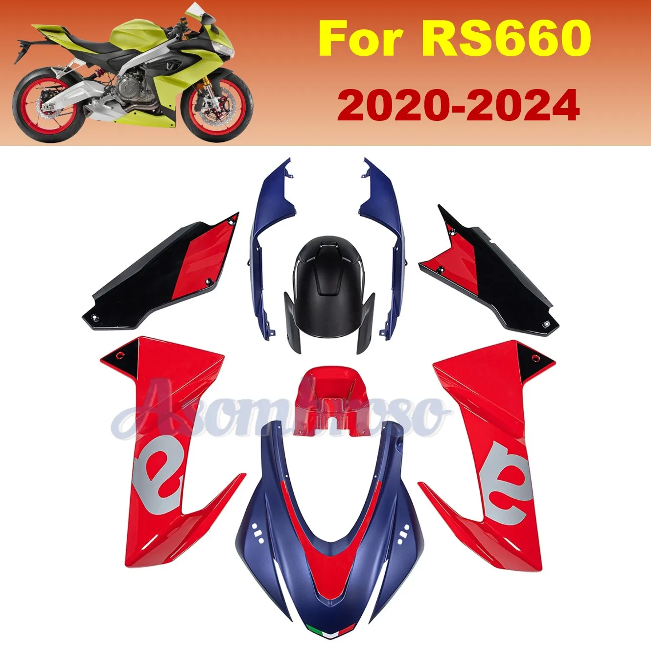 

ABS Plastic Fairing kit for Aprilia RS660 2020 2021 2022 2023 2024 Injection Bodywork Panels RS 660 | Red Blue