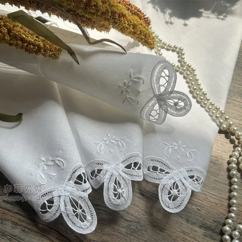 4pcs-white-cotton-handmade-emi-embroidered-napkins-placemats-square-towels-and-covers-handkerchief