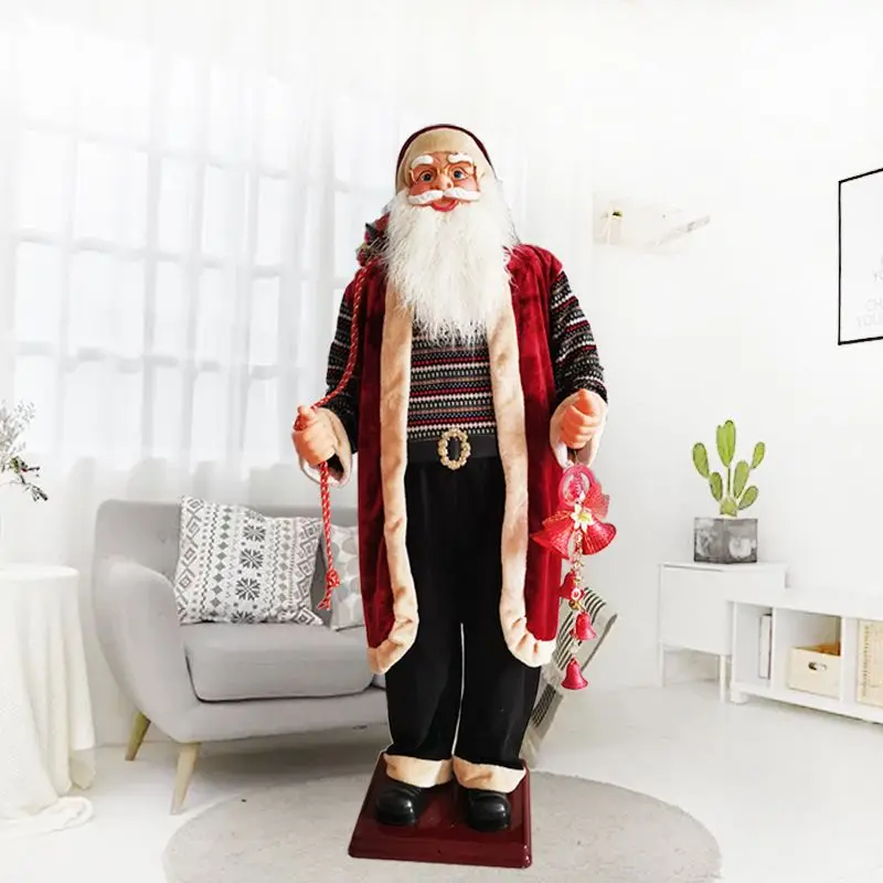 Electric Saxophone Santa Claus, ornament 1.8 meters Singing and dancing Shopping mall hotel Welcome Christmas decorations